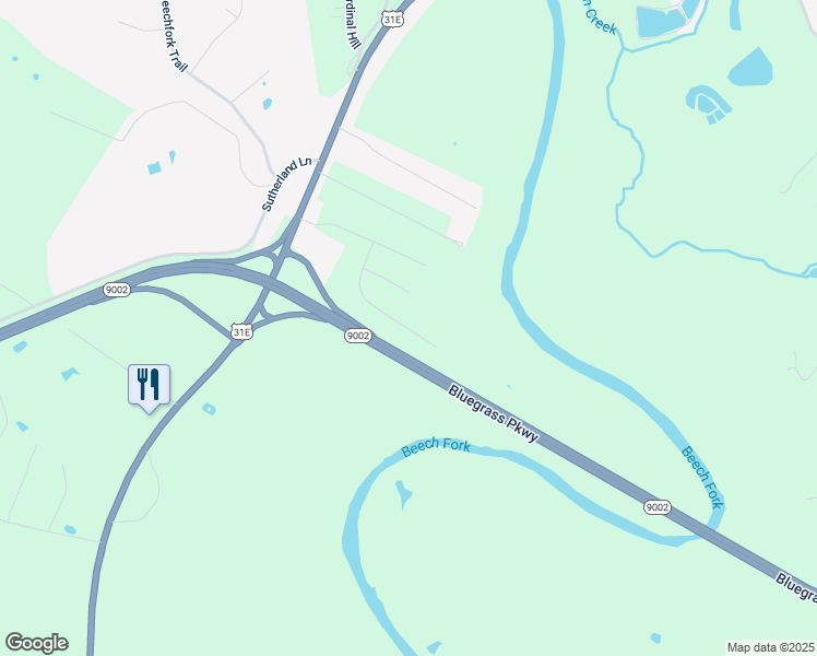 map of restaurants, bars, coffee shops, grocery stores, and more near 135 Jack Drive in Bardstown