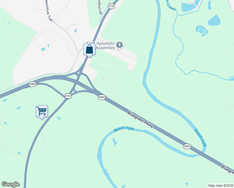 map of restaurants, bars, coffee shops, grocery stores, and more near 120-198 Jack Dr in Bardstown