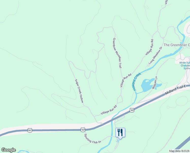 map of restaurants, bars, coffee shops, grocery stores, and more near 186 Fillmore Ridge in White Sulphur Springs