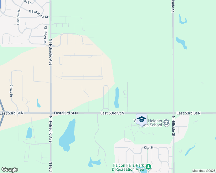 map of restaurants, bars, coffee shops, grocery stores, and more near 2100 East 53rd Street North in Park City