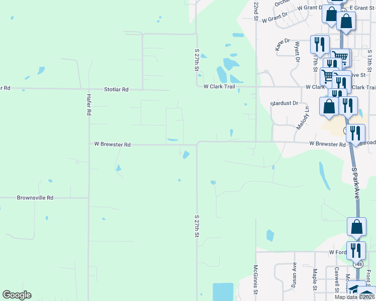map of restaurants, bars, coffee shops, grocery stores, and more near 1189-1267 W Brewster Rd in Herrin