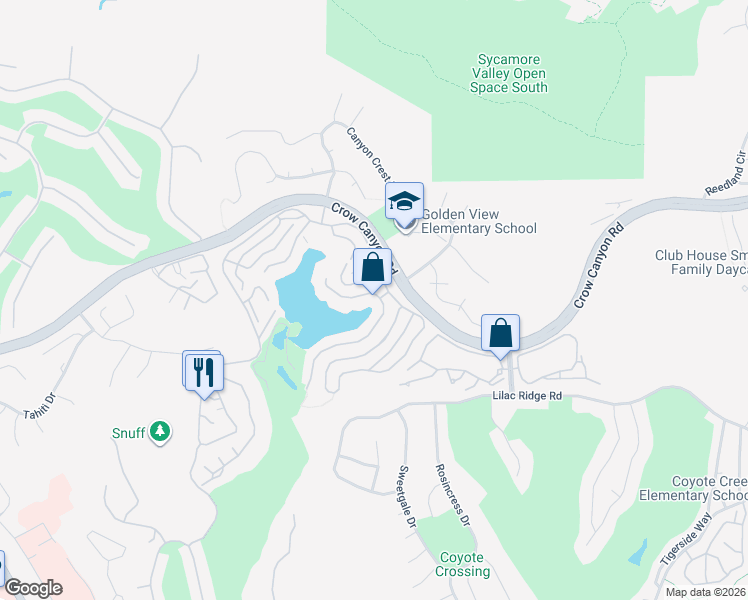 map of restaurants, bars, coffee shops, grocery stores, and more near in San Ramon