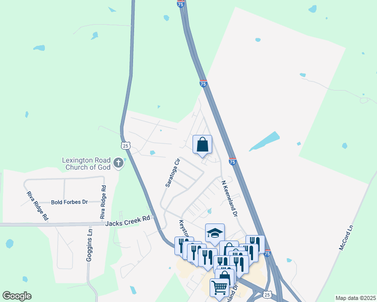 map of restaurants, bars, coffee shops, grocery stores, and more near 442 Garden City Drive in Richmond