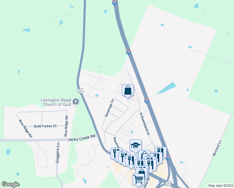 map of restaurants, bars, coffee shops, grocery stores, and more near 442 Garden City Drive in Richmond