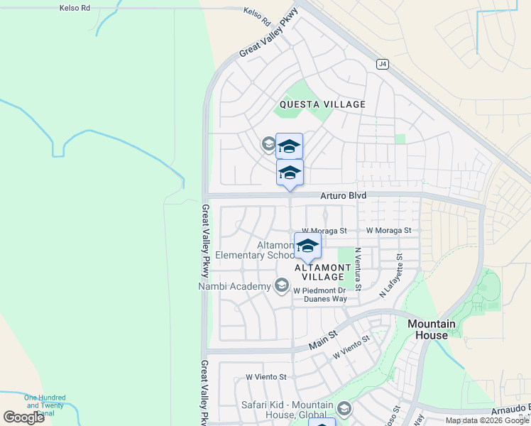 map of restaurants, bars, coffee shops, grocery stores, and more near 449 Sierra Madre Street in Tracy