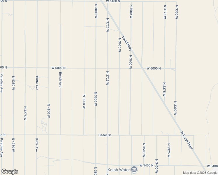 map of restaurants, bars, coffee shops, grocery stores, and more near North 3725 West in Iron County