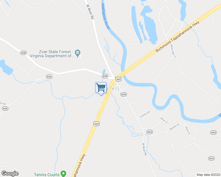 map of restaurants, bars, coffee shops, grocery stores, and more near in Aylett