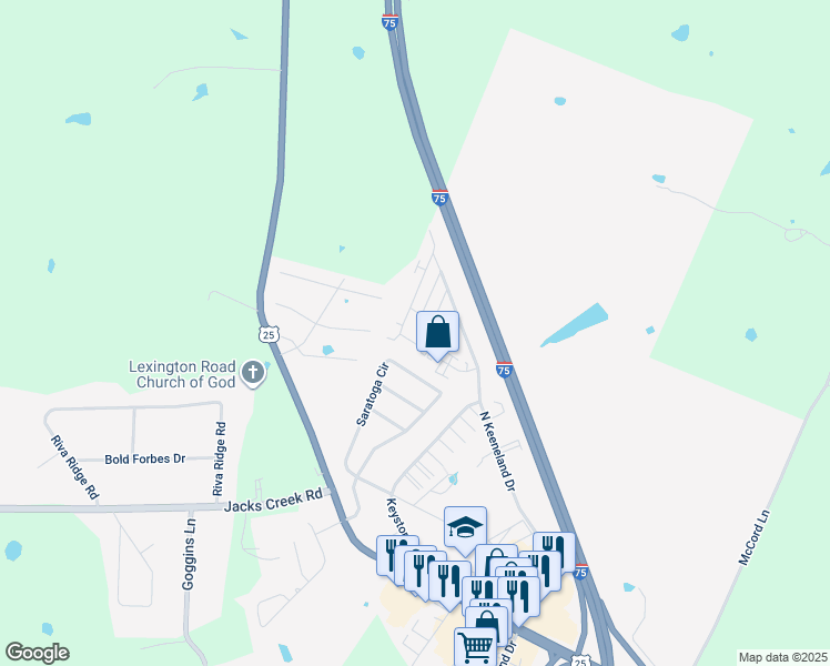 map of restaurants, bars, coffee shops, grocery stores, and more near 442 Garden City Drive in Richmond