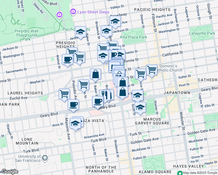 2488 Sutter Street, San Francisco CA Walk Score