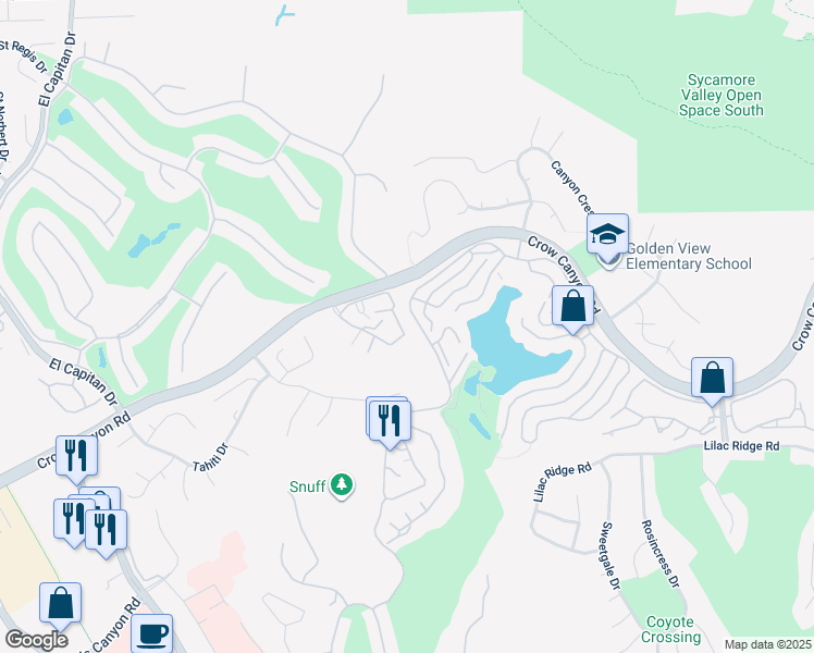 map of restaurants, bars, coffee shops, grocery stores, and more near 3783 Crow Canyon Road in San Ramon