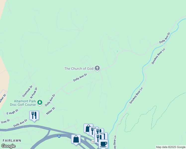 map of restaurants, bars, coffee shops, grocery stores, and more near 1125 East Dolly Ann Drive in Covington