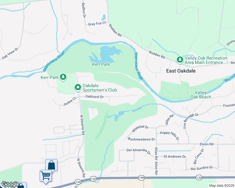 map of restaurants, bars, coffee shops, grocery stores, and more near 2704 Oakhurst Drive in Oakdale