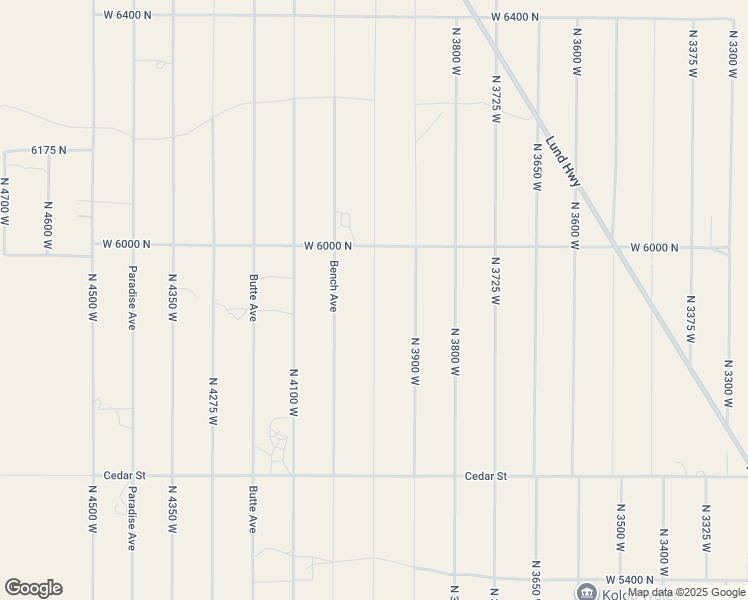 map of restaurants, bars, coffee shops, grocery stores, and more near North 3975 West in Iron County