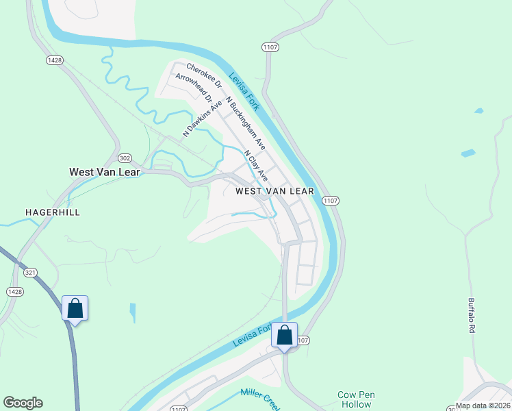 map of restaurants, bars, coffee shops, grocery stores, and more near 152 South Burgler Hollow Road in Hagerhill