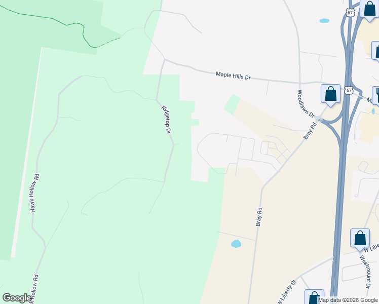 map of restaurants, bars, coffee shops, grocery stores, and more near 304 Doe Lane in Farmington