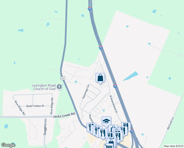 map of restaurants, bars, coffee shops, grocery stores, and more near 7029 Charismatic Court in Richmond