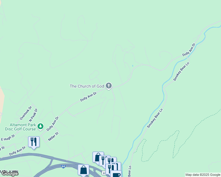 map of restaurants, bars, coffee shops, grocery stores, and more near 1607 East Dolly Ann Drive in Covington