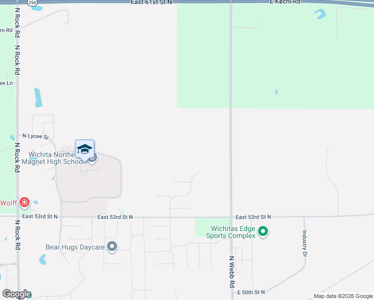 map of restaurants, bars, coffee shops, grocery stores, and more near 5401-5799 North Webb Road in Kechi