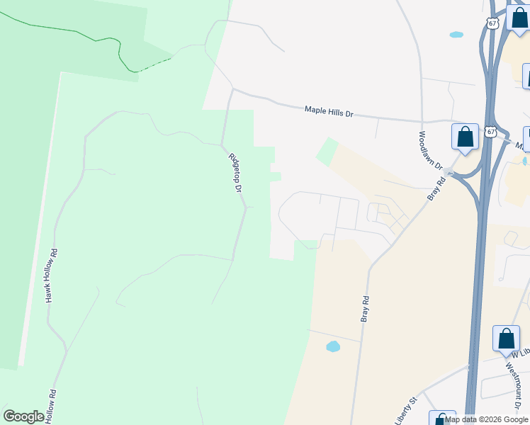 map of restaurants, bars, coffee shops, grocery stores, and more near 304 Doe Lane in Farmington