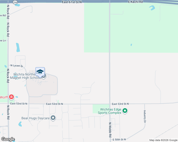 map of restaurants, bars, coffee shops, grocery stores, and more near 5401-5799 North Webb Road in Kechi