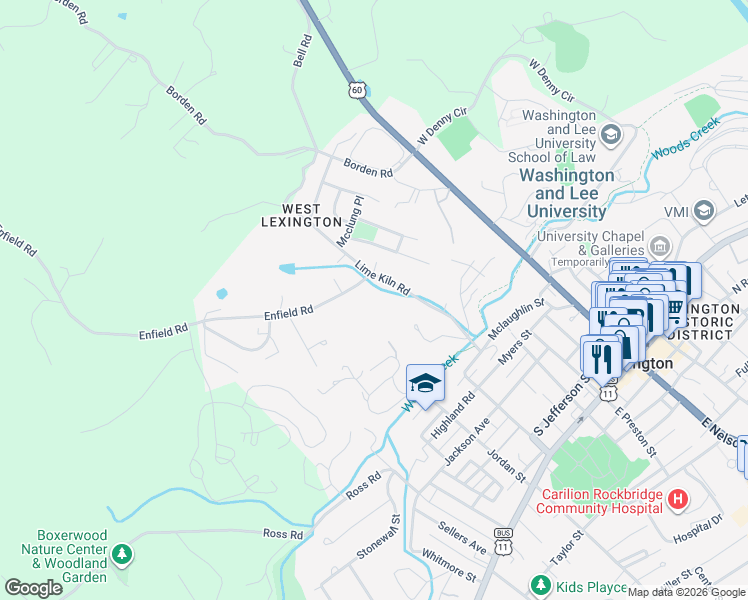 map of restaurants, bars, coffee shops, grocery stores, and more near 310 Enfield Road in Lexington