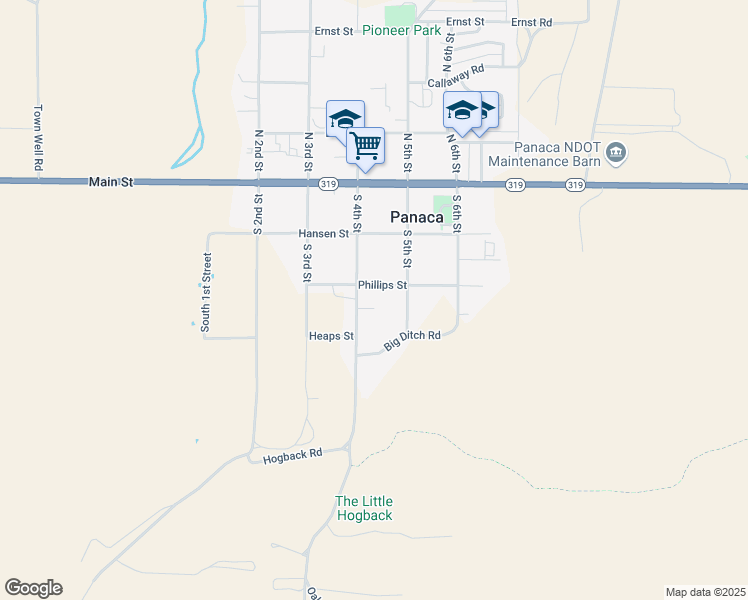 map of restaurants, bars, coffee shops, grocery stores, and more near 236 South 4th Street in Panaca