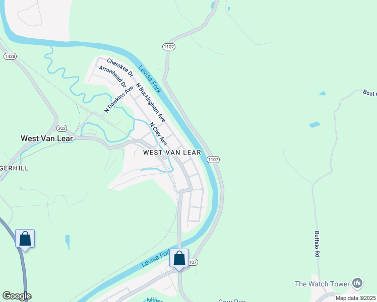 map of restaurants, bars, coffee shops, grocery stores, and more near 42 Cherokee Drive in Paintsville