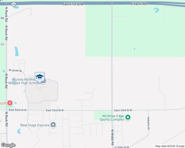 map of restaurants, bars, coffee shops, grocery stores, and more near 5401-5799 North Webb Road in Kechi
