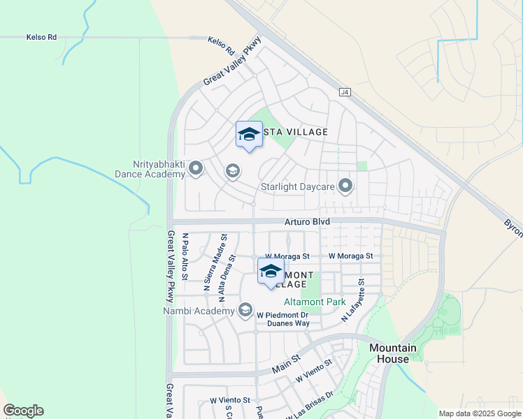 map of restaurants, bars, coffee shops, grocery stores, and more near 477 West San Juan Court in Tracy