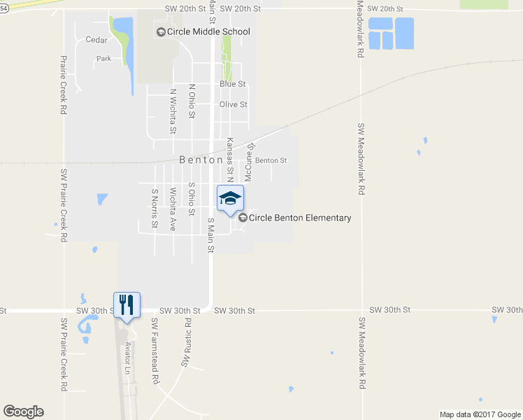 map of restaurants, bars, coffee shops, grocery stores, and more near 350 Kansas Street North in Benton
