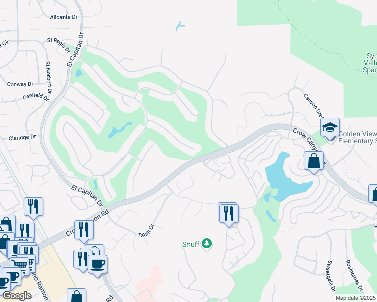 map of restaurants, bars, coffee shops, grocery stores, and more near 2185 Myrtle Beach Lane in Danville