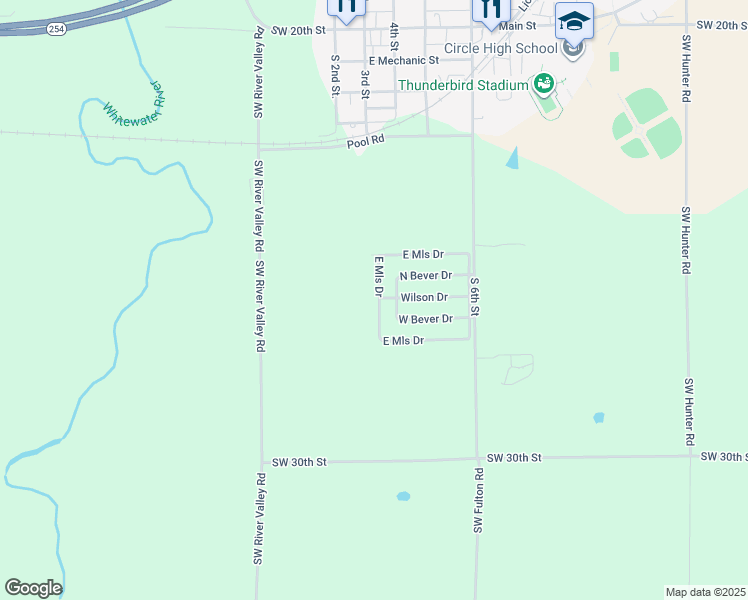 map of restaurants, bars, coffee shops, grocery stores, and more near 602 West Mills Drive in Towanda