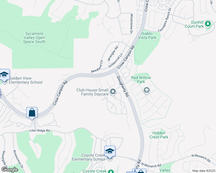 map of restaurants, bars, coffee shops, grocery stores, and more near 203 Azalea Lane in San Ramon