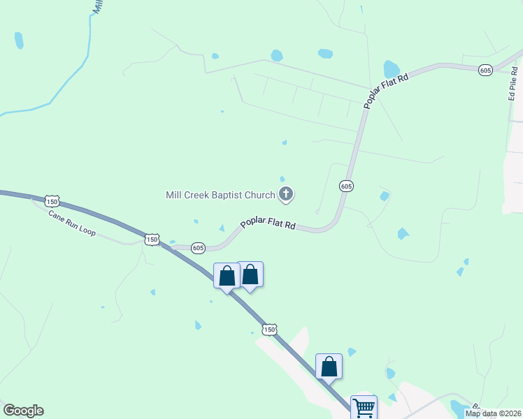 map of restaurants, bars, coffee shops, grocery stores, and more near 431 Poplar Flat Road in Bardstown