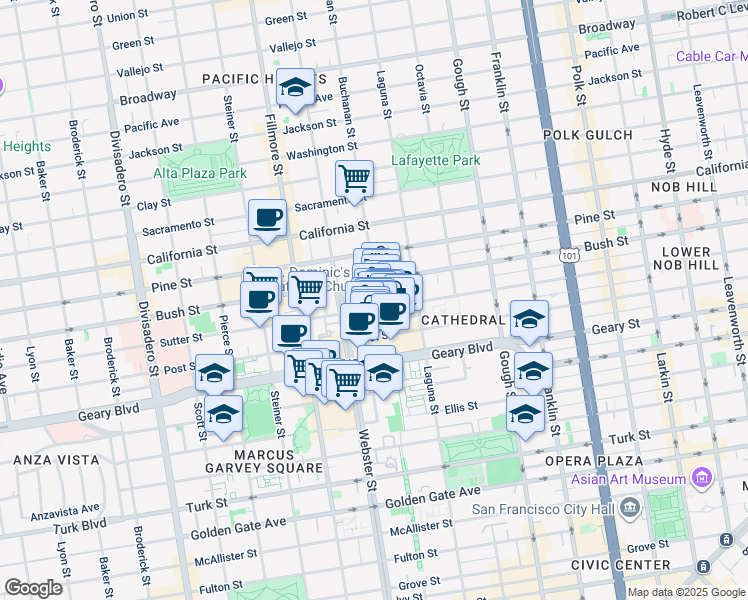 1800 Sutter Street, San Francisco CA Walk Score