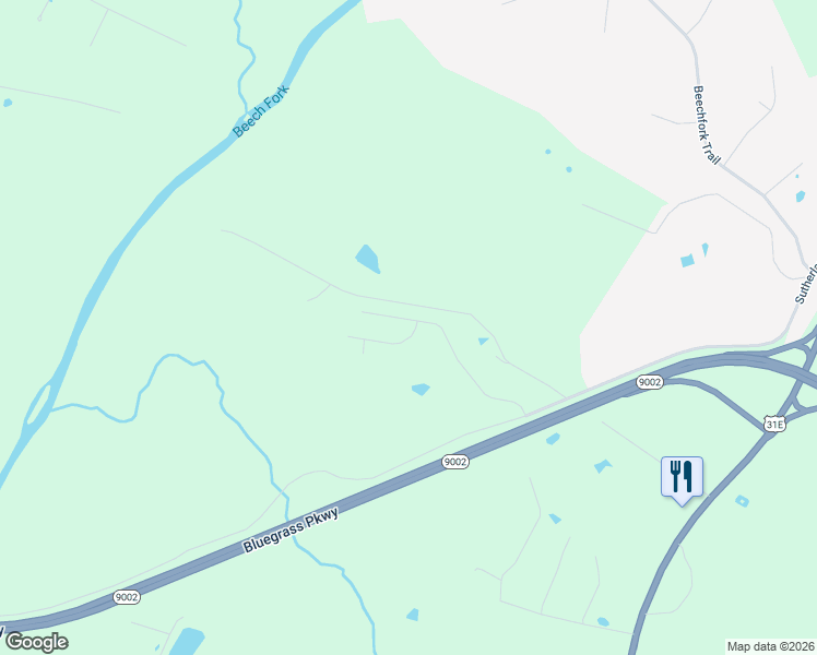 map of restaurants, bars, coffee shops, grocery stores, and more near Hudson Drive in Bardstown