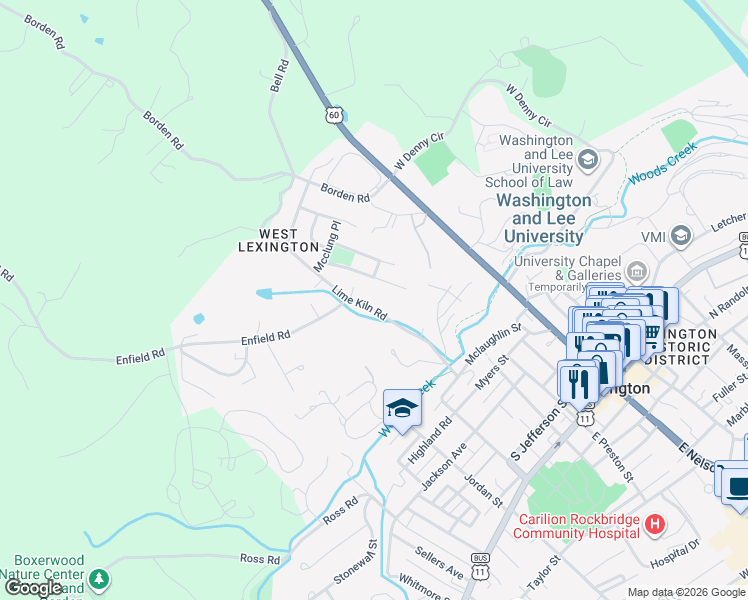 map of restaurants, bars, coffee shops, grocery stores, and more near 449 Lime Kiln Road in Lexington
