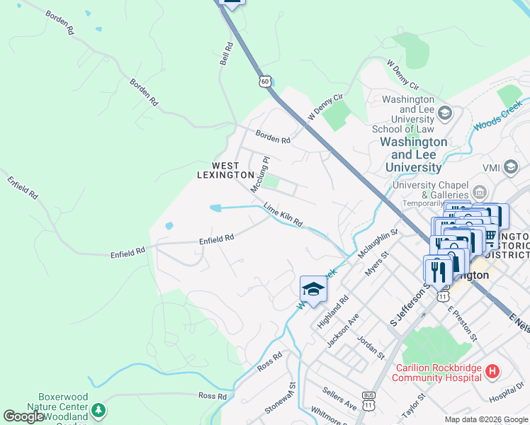 map of restaurants, bars, coffee shops, grocery stores, and more near 310-320 Enfield Road in Lexington