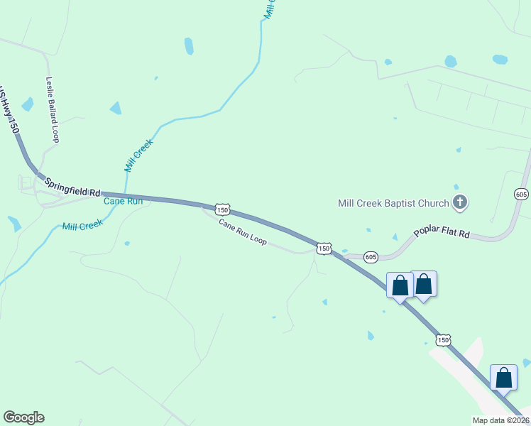 map of restaurants, bars, coffee shops, grocery stores, and more near 3801-4199 U.S. 150 in Bardstown