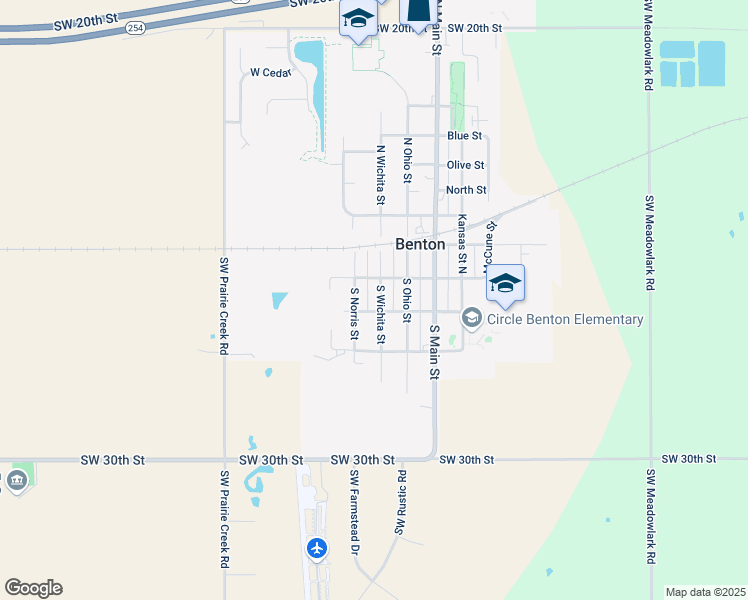 map of restaurants, bars, coffee shops, grocery stores, and more near 255 South Street in Benton