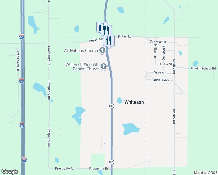 map of restaurants, bars, coffee shops, grocery stores, and more near 13191 Illinois 37 in Marion