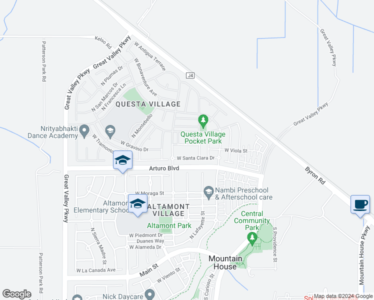 map of restaurants, bars, coffee shops, grocery stores, and more near 292 West Portales Drive in Acampo