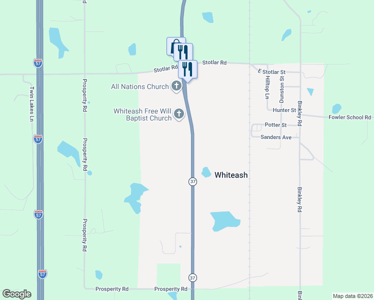 map of restaurants, bars, coffee shops, grocery stores, and more near 13191 Illinois 37 in Marion