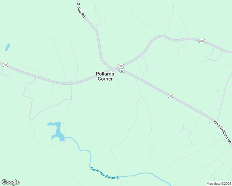 map of restaurants, bars, coffee shops, grocery stores, and more near 7738 King William Road in Aylett