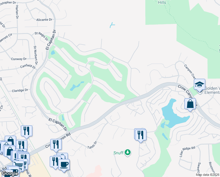 map of restaurants, bars, coffee shops, grocery stores, and more near 2154 Myrtle Beach Lane in Danville