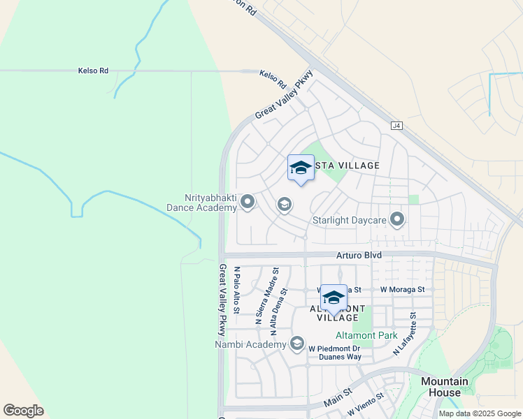 map of restaurants, bars, coffee shops, grocery stores, and more near 669 West Tramonto Drive in Tracy