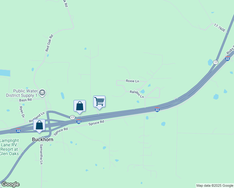 map of restaurants, bars, coffee shops, grocery stores, and more near 25871 Rayban Lane in Waynesville