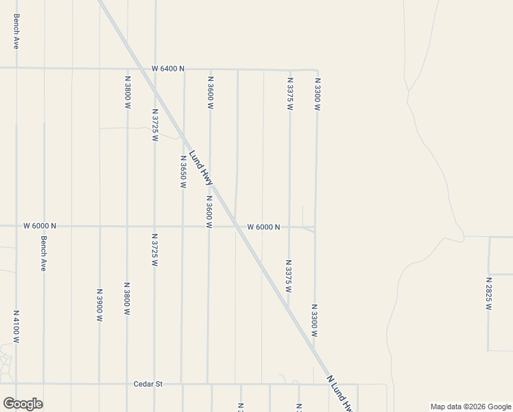 map of restaurants, bars, coffee shops, grocery stores, and more near 6037 North 3425 West in Cedar City