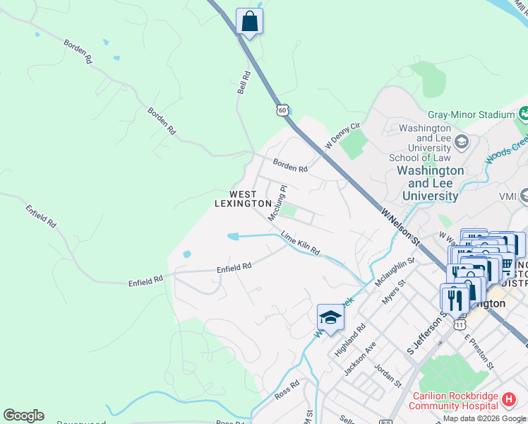map of restaurants, bars, coffee shops, grocery stores, and more near 521 Lime Kiln Road in Lexington