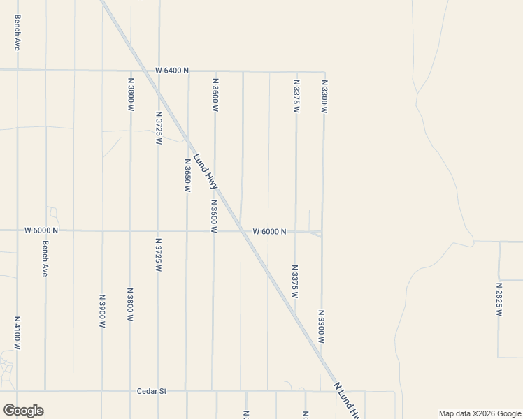 map of restaurants, bars, coffee shops, grocery stores, and more near 6037 North 3425 West in Cedar City